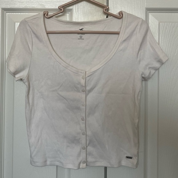 Hollister Button Up Crop Top - Picture 2 of 4